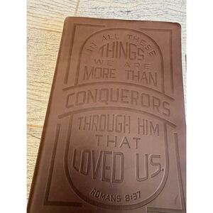 Thomas Nelson KJV Holy Bible Embossed Verse Cover Leather 9286BRN Large Print